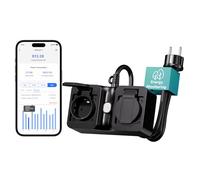 Enchufe exterior WiFi Meross con monitorización de energía, resistente al agua IP44, 16 A, cable de 1,5 m, compatible con HomeKit, Alexa y Google Home.
