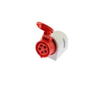 Enchufe fijo 16A 5P 400V rojo IP44 115-6 enchufes fijos