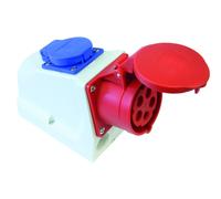 Enchufe fijo 32A 5P 400V + 2P+Z 230V/z COMBI 9225-6f.