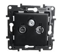 Toma de corriente para TV-R-SAT, 10 dB, color negro