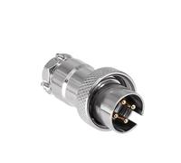 Enchufe GX16 instalación inversa 2 3 4 5 6 7 8 pines apertura del conector 16MM cobre chapado en oro macho hembra(PLUG,3P)