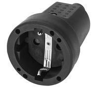 Enchufe Hembra t/ Schuk 16A Caucho (Negro) - GSC