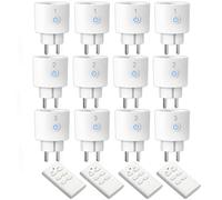 Enchufe inalámbrico con mando a distancia ANTELA 16 A 3680 W, alcance de 30 m, adecuado para interiores, 12 + 4