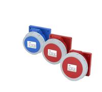 Enchufe industrial de 3 pines, 4 pines y 5 pines, conector eléctrico de pared impermeable IP67, 16 A, 32 A, macho y hembra, 220 V, 380 V.(Panel mounted,32A,3P)