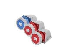 Enchufe industrial de 3 pines, 4 pines y 5 pines, conector eléctrico de pared impermeable IP67, 16 A, 32 A, macho y hembra, 220 V, 380 V.(Mounted,32A,4P)