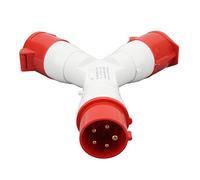 Enchufe industrial de 3 vías tipo Y, 16 A, IP44, impermeable, tipo aviación, 380-415 V - Conector multifuncional de 5 núcleos para uso comercial e industrial