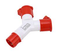 Enchufe Industrial en Forma de Y de 1 Entrada Y 2 Salidas, Enchufe Industrial en Y de 4 Núcleos Zócalo de Enchufe de Aviación 380-415V 16A