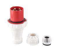 Enchufe Industrial Receptáculo Industrial CEE Conector de Aviación IP67 Enchufe de 5 Pines a Prueba de Agua 63a 220-415V Rojo para Exteriores