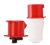 Enchufe Industrial Trifásico 32A 380V-415V IP44, 3P+E 4 Pines 6h, Conector Eléctrico Macho para Entornos Industriales, Agricultura y Exteriores