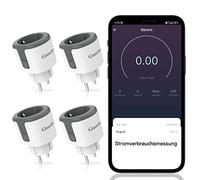 Enchufe Inteligente, GreenSun Enchufe WiFi con monitor de consumo de energía, compatible con Alexa y Google Home, enchufe Alexa 16A 3680W con control remoto y función de temporizador, 4PCs