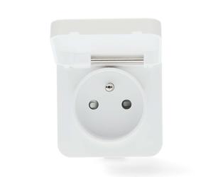 Enchufe inteligente Nedis SmartLife Zigbee 3.0 | IP44 | Medidor de potencia | 3680 W | Francia / Tipo E (CEE 7/6) | 0 - 55 °C | Android™ / IOS | Blanco | 1 pieza