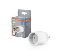 Enchufe inteligente OSRAM Smart+ Wifi con toma de corriente UE, 2300 W, 10 A, IP20, blanco, compatible con Alexa, Google Home y Apple HomeKit.