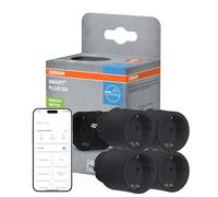Enchufe inteligente OSRAM Smart+ Wifi con toma de corriente UE, 2300 W, 10 A, IP20, negro, compatible con Alexa, Google Home y Apple HomeKit.,4-Pack