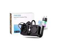 Meross Exteiror Enchufe Inteligente con Mide Consumo, WiFi Matter Enchufe 16A Mide Producción de Paneles Solares, Soporte para Matter, Alexa, Apple Home y Google Home, IP44, con 1,5m Cable