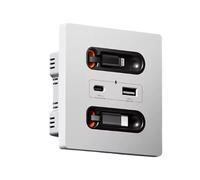 Enchufe Inteligente Universal con Cable de Carga, Carga Rápida de 20 W, Puerto USB C, Panel de Pared para PC, Carga de Teléfono Móvil Tipo C.