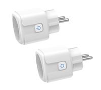 Enchufe Inteligente WiFi, 2 Pack Enchufe Wifi Medidor Consumo 16A 3680W, Tomada Inteligente Programable con Monitor de Consumo | Control Remoto por APP&Voz, Compatible con Alexa y Google Home