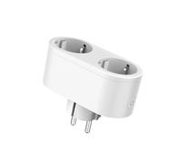 Enchufe Inteligente WiFi de Doble Salida 16A UE 2 en 1 con Temporizador y Control por Voz Mediante la Aplicación Tuya Life.