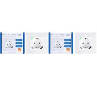 Enchufe Inteligente WiFi PNI SmartHome WP202, Montaje enterrado, Control de Internet, aplicación dedicada Tuya Smart, Compatible con Amazon Alexa y Google Home (Paquete de 2)