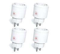 Enchufe Inteligente ZigBee, 16A Alexa Enchufe con monitor de consumo de energía, App Control remoto Smart Plug con temporizador, control por voz compatible con Alexa/Google Home, Hub Requerido 4PCS