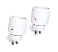 Enchufe Inteligente ZigBee, 16A Alexa Enchufe con monitor de consumo de energía, App Control remoto Smart Plug con temporizador, control por voz compatible con Alexa/Google Home, Hub Requerido 2PCS