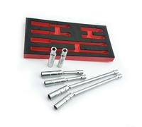 Enchufe magnético giratorio para bujía, extensión de pared delgada de 3/8 pulgadas para 14 mm y 16 mm, acero al cromo vanadio para motocicleta automotriz (6 piezas)