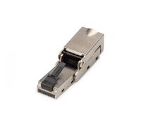 Enchufe modular articulado RJ45 cat.6A, PoE+, 10GbE, STP, metal, sin herramientas, AWG 27-22, trenzado/sólido