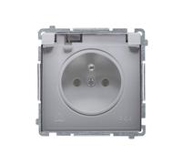 ENCHUFE MÓDULO INOX 1X Z/U CON TAPA HUME BASIC BMGZ1B.01/21A