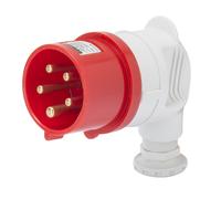 Enchufe Móvil A 90 Grados IP44 3P+N+T 16A 380-415V Rojo Cableado A Tornillo