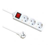 Enchufe múltiple 3 enchufes e interruptor cable 3 m 3 gx1,5 mm de cob