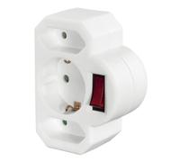 Enchufe múltiple con 3 Tomas de Corriente con Interruptor de Encendido (Toma Europea y con Contacto a Tierra)