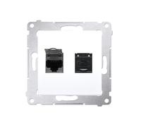 Kontakt-Simon D62.01/11 - Toma de Corriente (Blanco, De plástico, IP20, 75 mm, 37 mm, 75 mm)