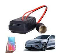 Enchufe para mechero de coche, 18 - 21 V, adaptador para encendedor de coche | Doble conexión para autocaravana, viajero profesional, coche, camping, motocicleta