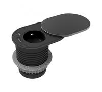 Enchufe para muebles Ø6 cm, montaje en mesa con OR-GM-9042/B