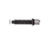 Enchufe para muebles fi6cm, 3x250V AC extensible con OR-AE-1347