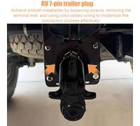 Enchufe para Remolque de Camión | 2 Piezas Enchufe De Remolque RV De 7 Pines con Sello Impermeable IP68,Piezas de Repuesto Adaptador para Señales de Marcha Atrás Camión
