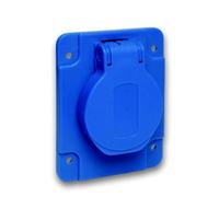 Enchufe PK, azul, 2p+PE, 10/16A, 250V Mureva PKS62B