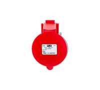 Enchufe portátil 32A 4P 400V rojo IP44 TURBO SHARK 224-6TT