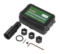 Enchufe profundo extendido, 1/2 pulgada de 12-16 mm hexagonal para llave eléctrica de impacto, herramienta de perno de parada de agua de acero cromado, 3 piezas (1 juego)