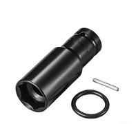 Enchufe profundo extendido, 1/2 pulgada de 12-16 mm hexagonal para llave eléctrica de impacto, herramienta de perno de parada de agua de acero cromado, 3 piezas (12 mm)