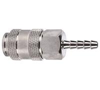 Enchufe rápido universal espiga tubo Ø10mm | Acoplador Hembra universal con espiga tubo Ø10mm para instalaciones neumáticas