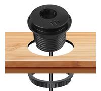 Enchufe retráctil con 3 USB, regleta empotrable de 1 compartimento con cable de 1,7 m, enchufe empotrable empotrable, enchufe de mesa para escritorio, muebles o superficies de trabajo