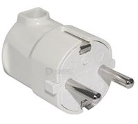 Enchufe T Macho / Shuck Lateral ABS 16A 250V (Blanco) - GSC