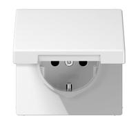 Enchufe tapa abatible retroc. ls, color blanco alpino (referencia: jun
