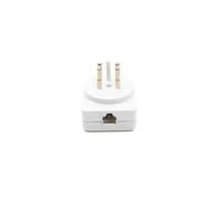 Enchufe telefónico a RJ11 - Adaptador telefónico con conector RJ11 - Apto para Bélgica - Toma telefónica blanca