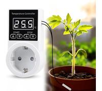 Enchufe termostático con sonda, regulador de temperatura, enchufe digital, termostato con pantalla LCD para frigorífico, germinación de semillas de invernadero, invernadero, acuario