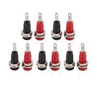Enchufe tipo banana 2 mm, 10 piezas adaptador enchufe banana macho hembra para panel, conectores banana rojo negro, accesorios para cables de conexión eléctrica, terminales postes unión montaje