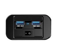 Enchufe USB de 12 V, cargador V para coche, 2 tomas de corriente USB, adaptador de coche resistente al agua QC3.0, marino y