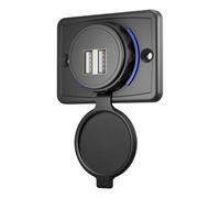 Enchufe USB de alimentación - Mini panel de carga de 3.1 A | Salida de puerto USB con tapa protectora, estación de energía fiable para barcos, autobuses, ATV, coches y configuración de tablero de RV