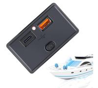 Enchufe USB marino - Cargador USB doble impermeable, adaptador de puerto QC 3.0 de carga rápida | Salida de unidad flash para barco resistente a la intemperie, base de carga de alta velocidad para