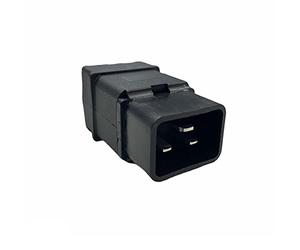 Enchufe volante de alimentación IEC 320 C20 macho montaje en cable 16 A 250 V, color negro